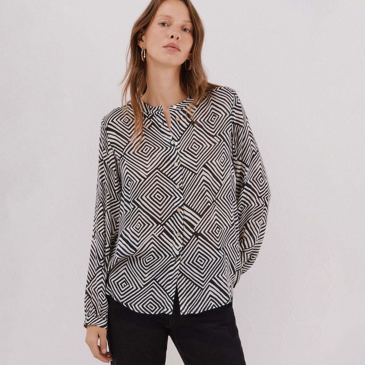 CORTEFIEL - Blusa Manga Larga Mujer Cortefiel