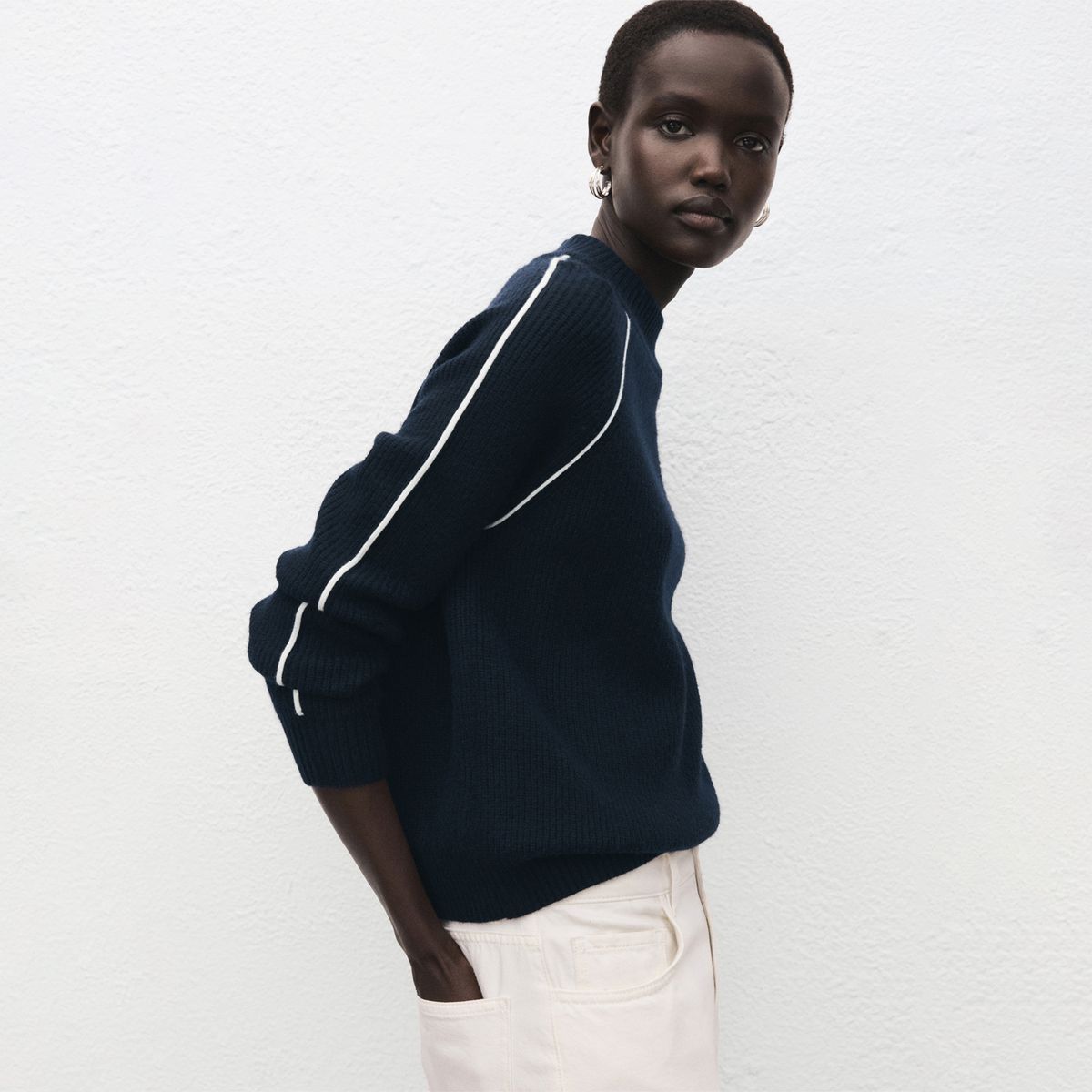 MANGO - Chompa Manga Larga Mujer Mango