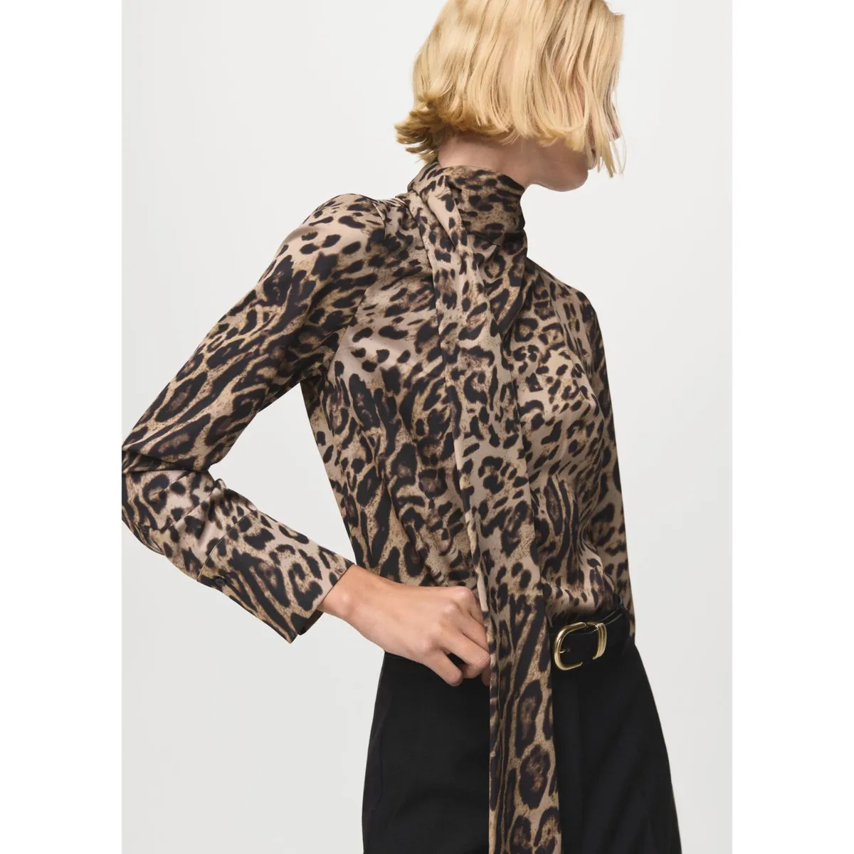 MANGO - Blusa Manga Larga Mujer Mango