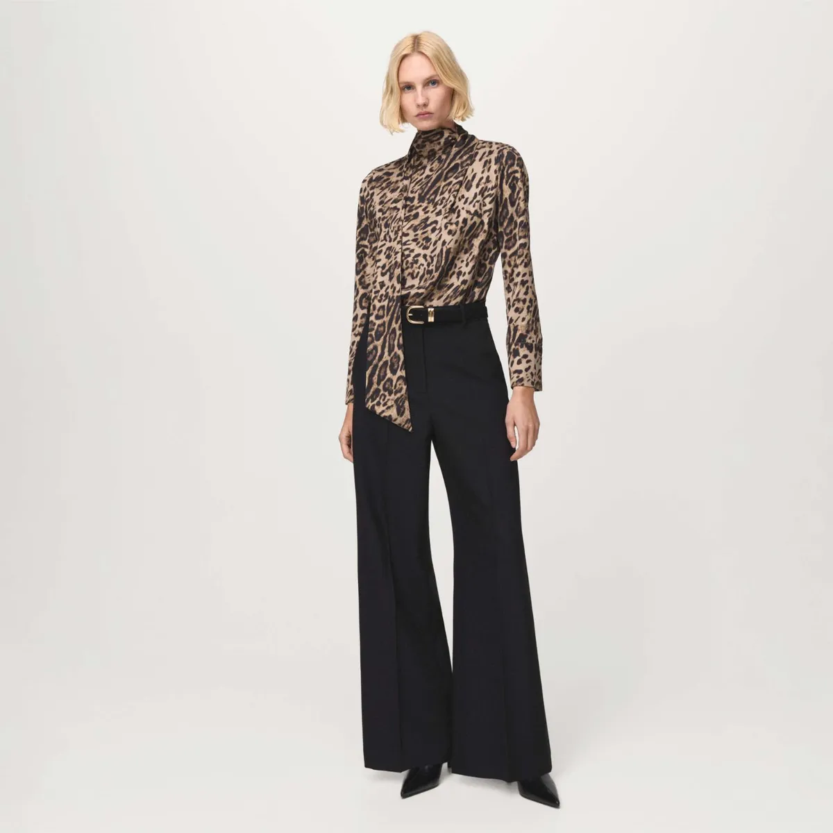 MANGO - Blusa Manga Larga Mujer Mango