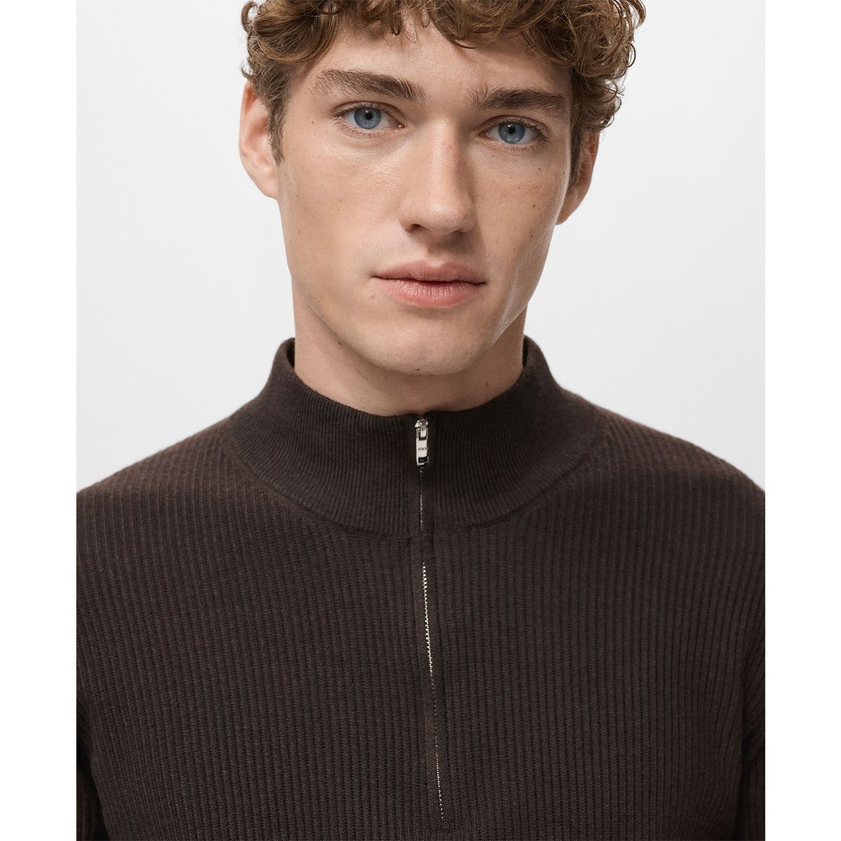 MANGO - Chompa Half Zipper Hombre Mango