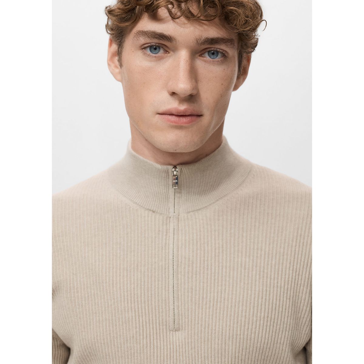 MANGO - Chompa Half Zipper Hombre Mango