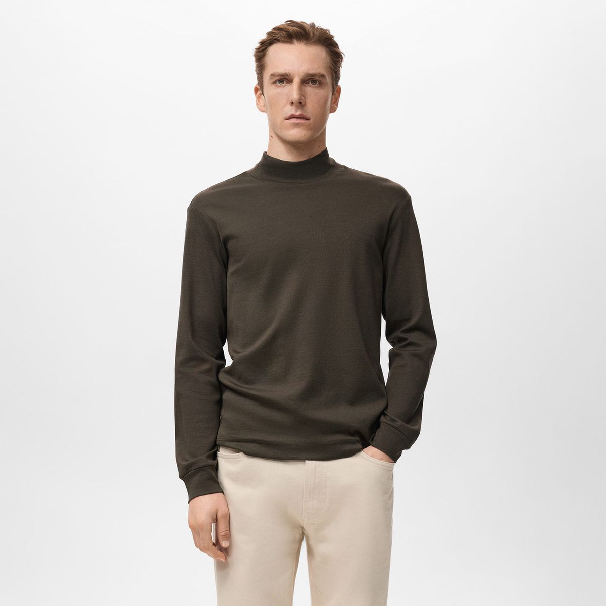 MANGO - Polo Manga Larga Hombre Mango