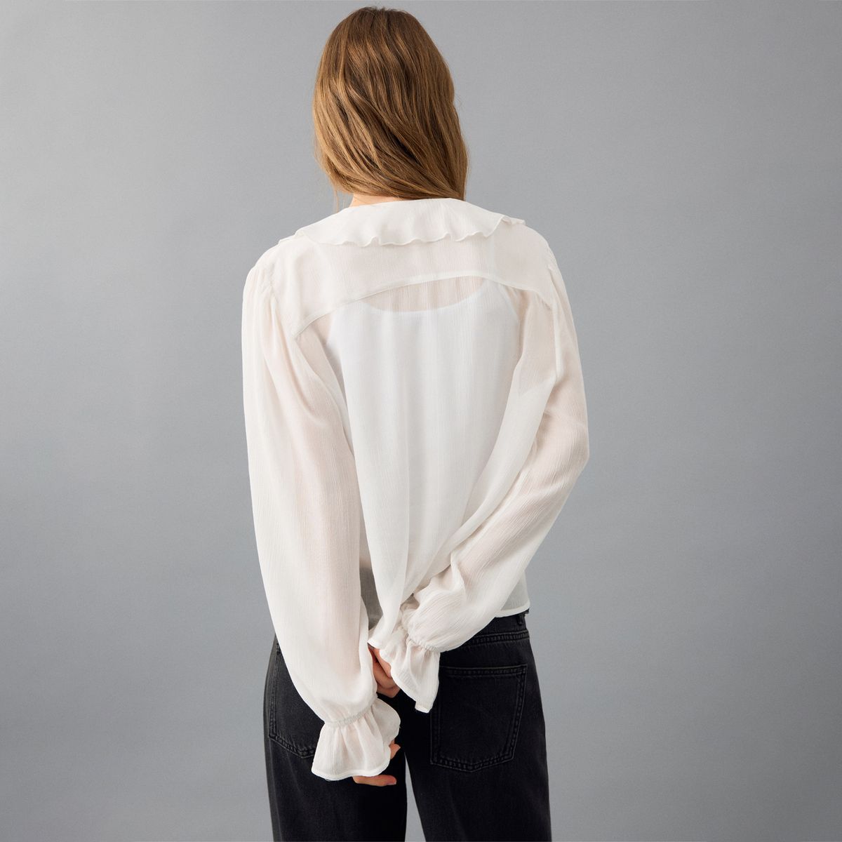 MANGO TEEN - Blusa Manga Larga Mujer Mango Teen