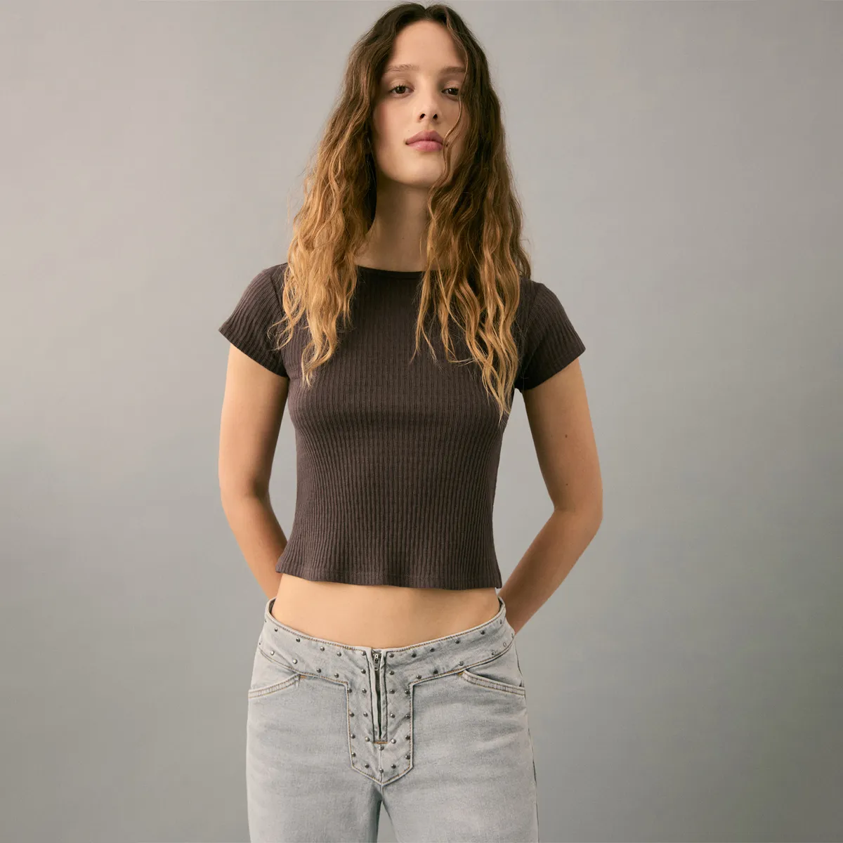 MANGO TEEN - Polo Manga Corta Mujer Mango Teen
