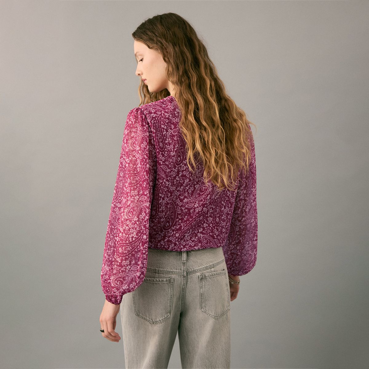 MANGO TEEN - Blusa Manga Larga Mujer Mango Teen