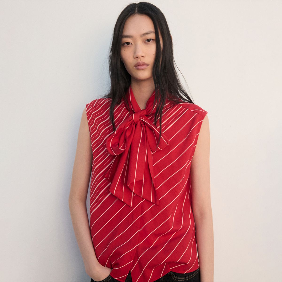 MANGO - Blusa Sin Mangas Mujer Mango