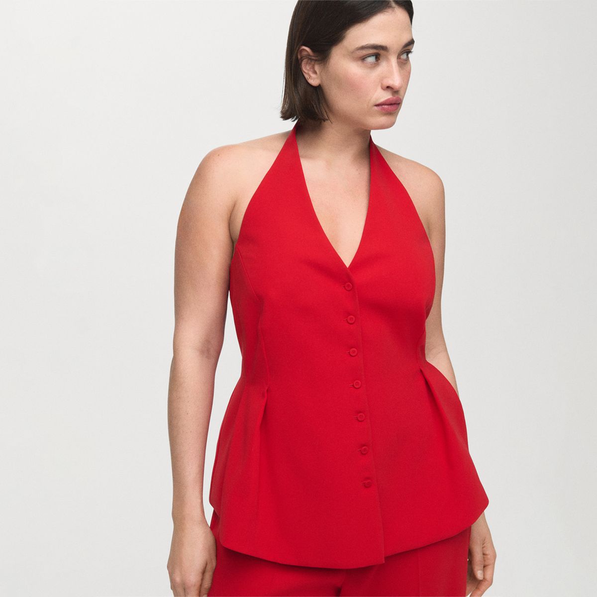 MANGO - Top Peplum Mujer Mango