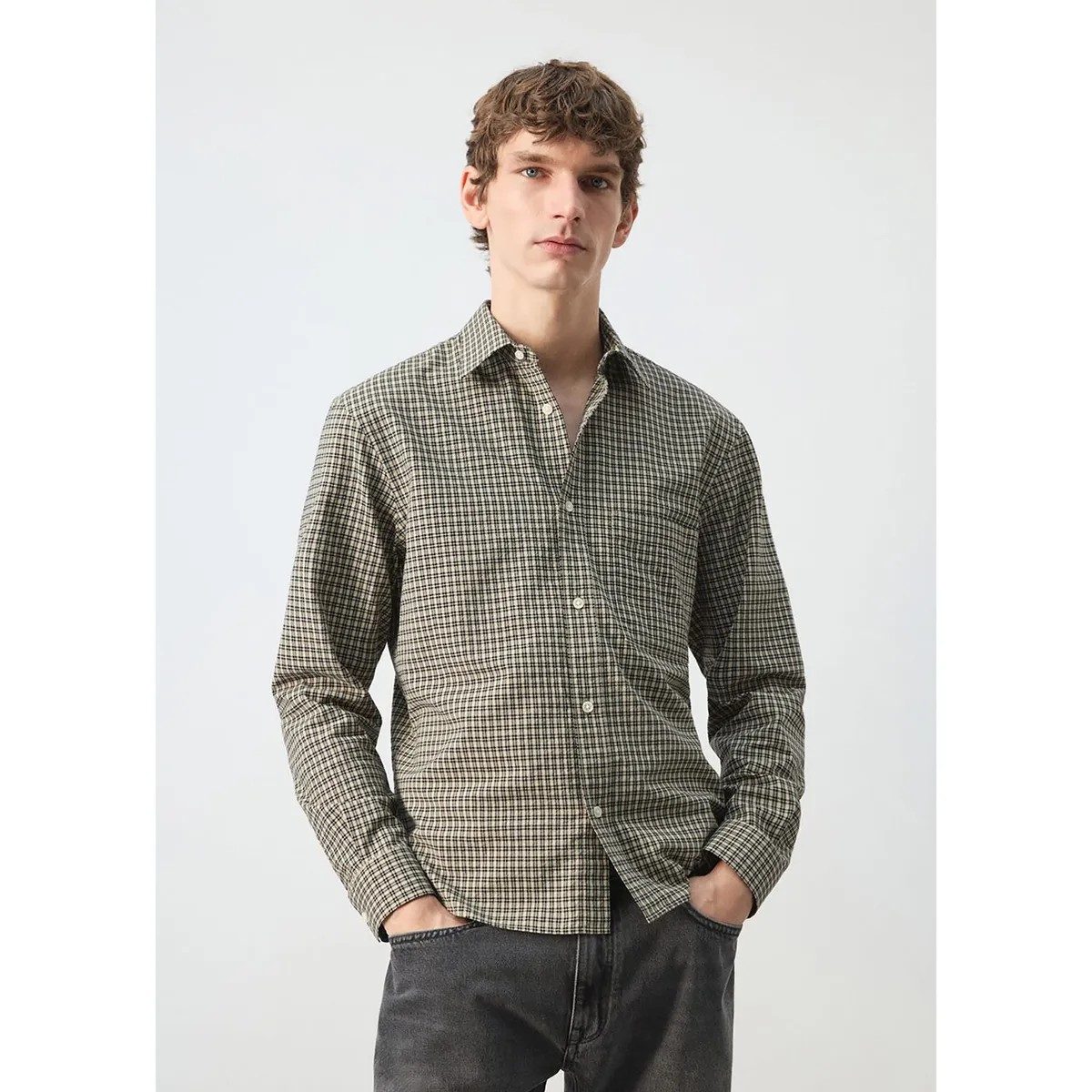 MANGO - Camisa Cuadros Regular fit Hombre Mango