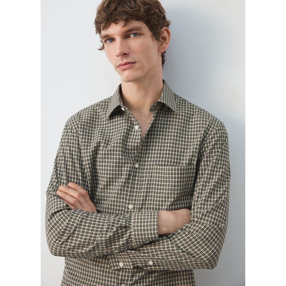 MANGO - Camisa Cuadros Regular fit Hombre Mango