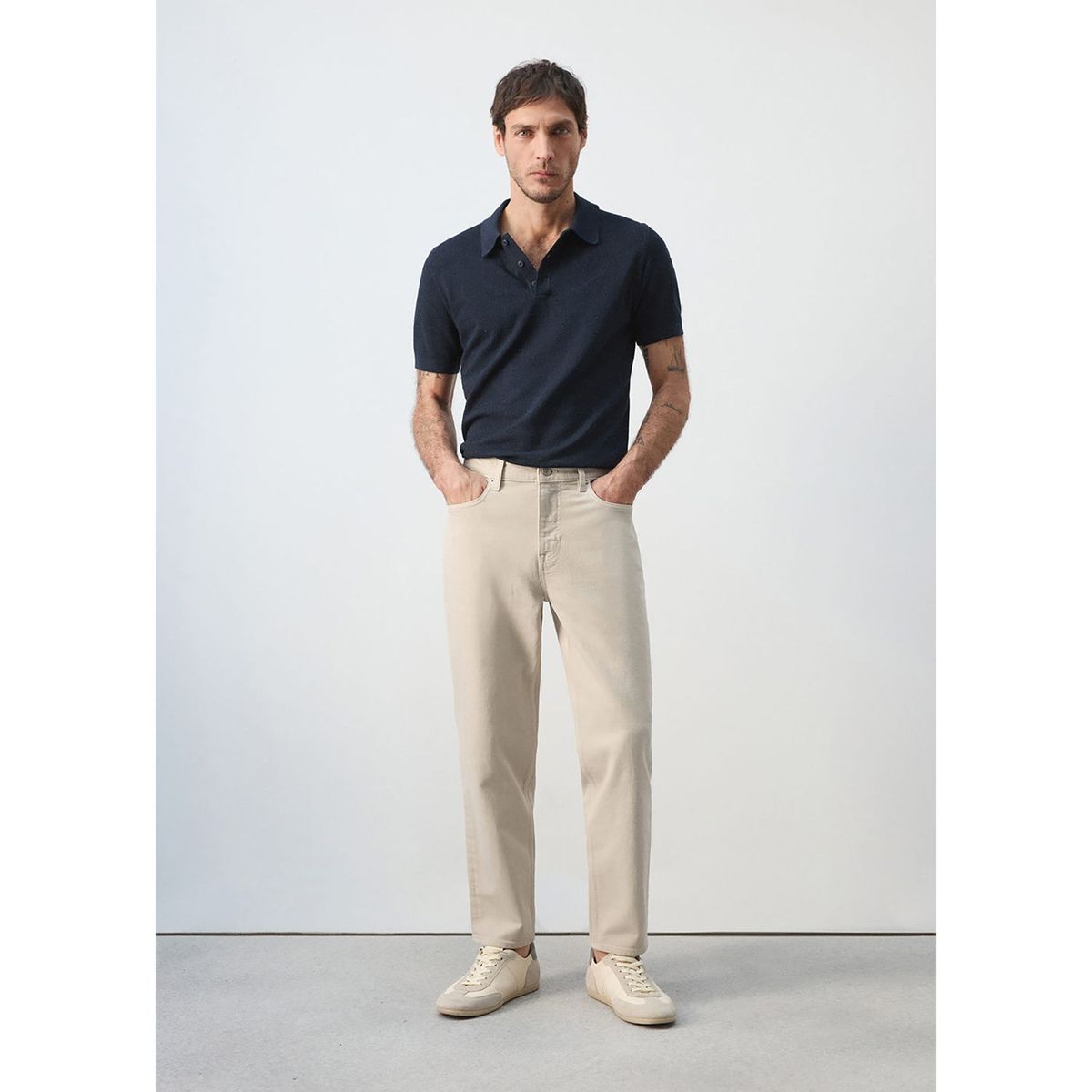 MANGO - Jean Algodón Tapered Hombre Mango