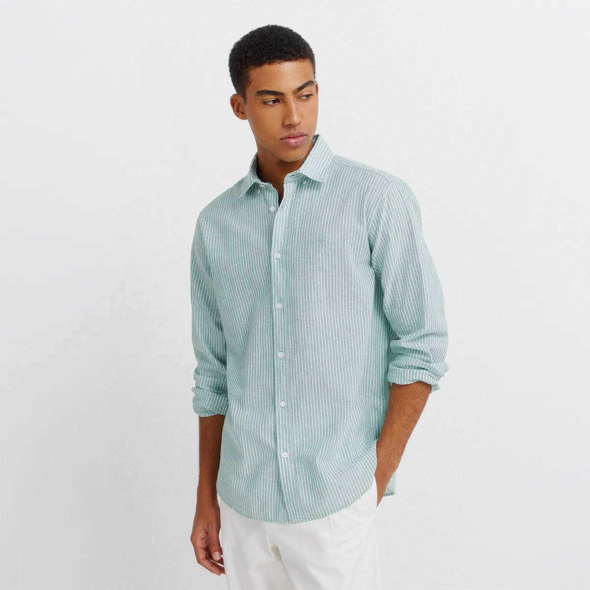 SPRINGFIELD - Camisa Rayas Algodón Regular Fit Manga Larga Hombre Springfield