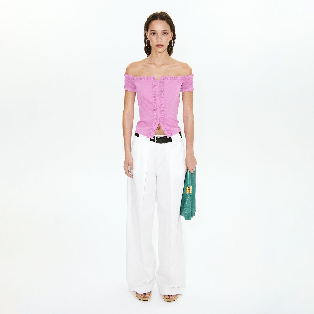MANGO - Top Manga Corta Mujer Mango