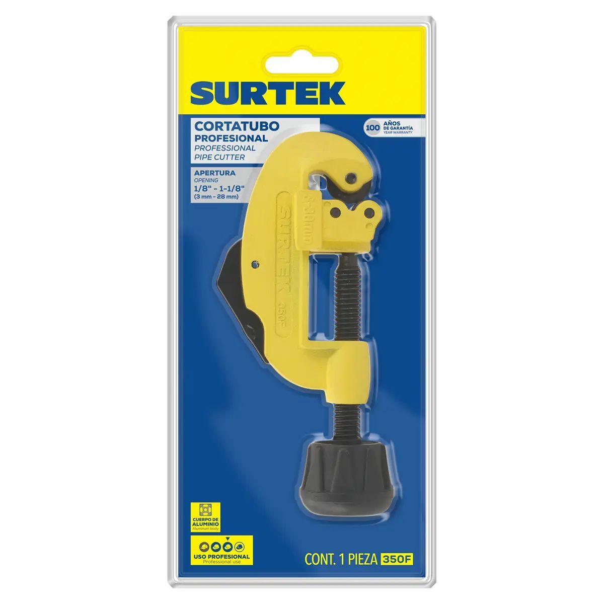 SURTEK - CORTA TUBO PROFESIONAL  1/8"  a 1-1/8"  SURTEK - SURT350F