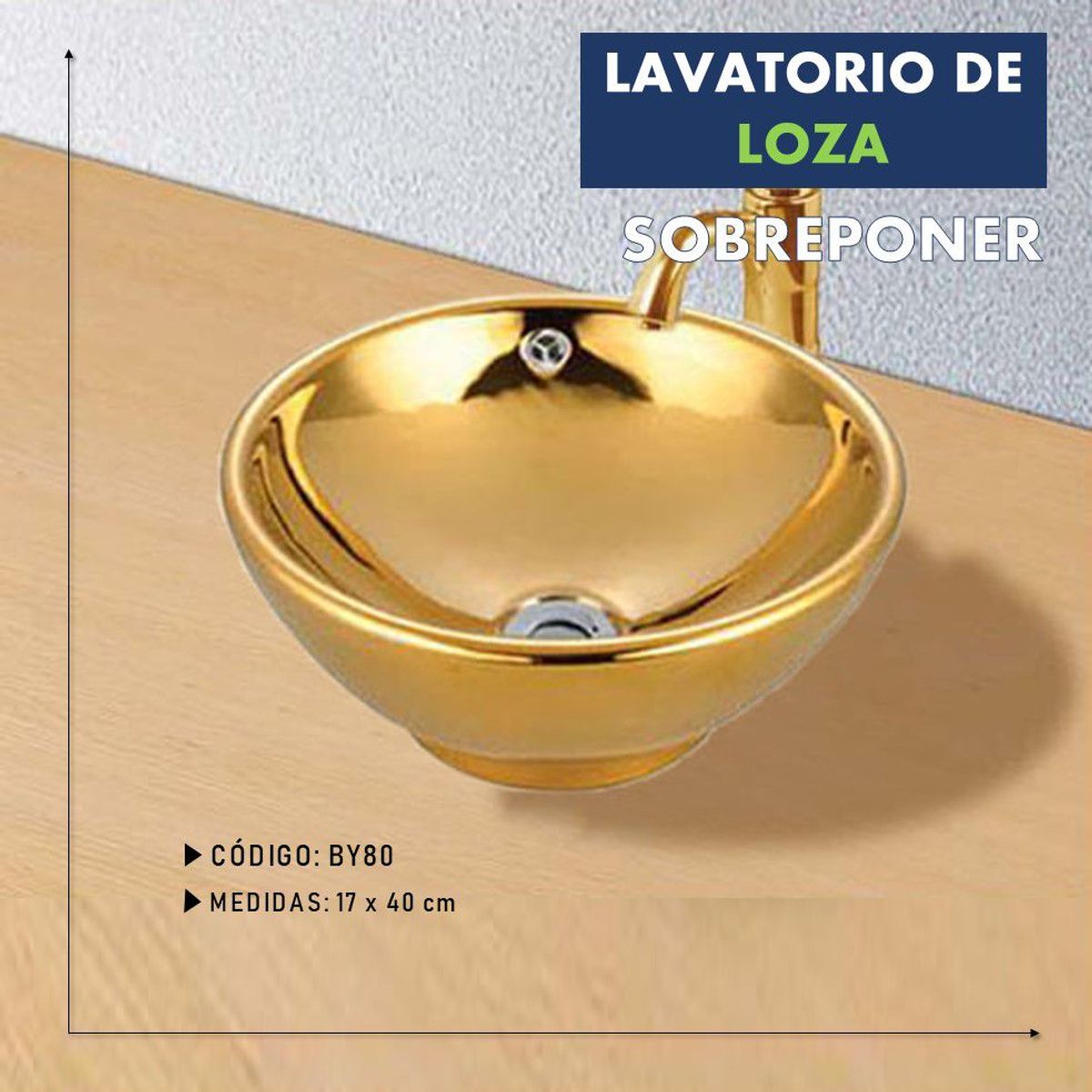 XM - OVALÍN DORADO PARA SOBREPONER  BY80