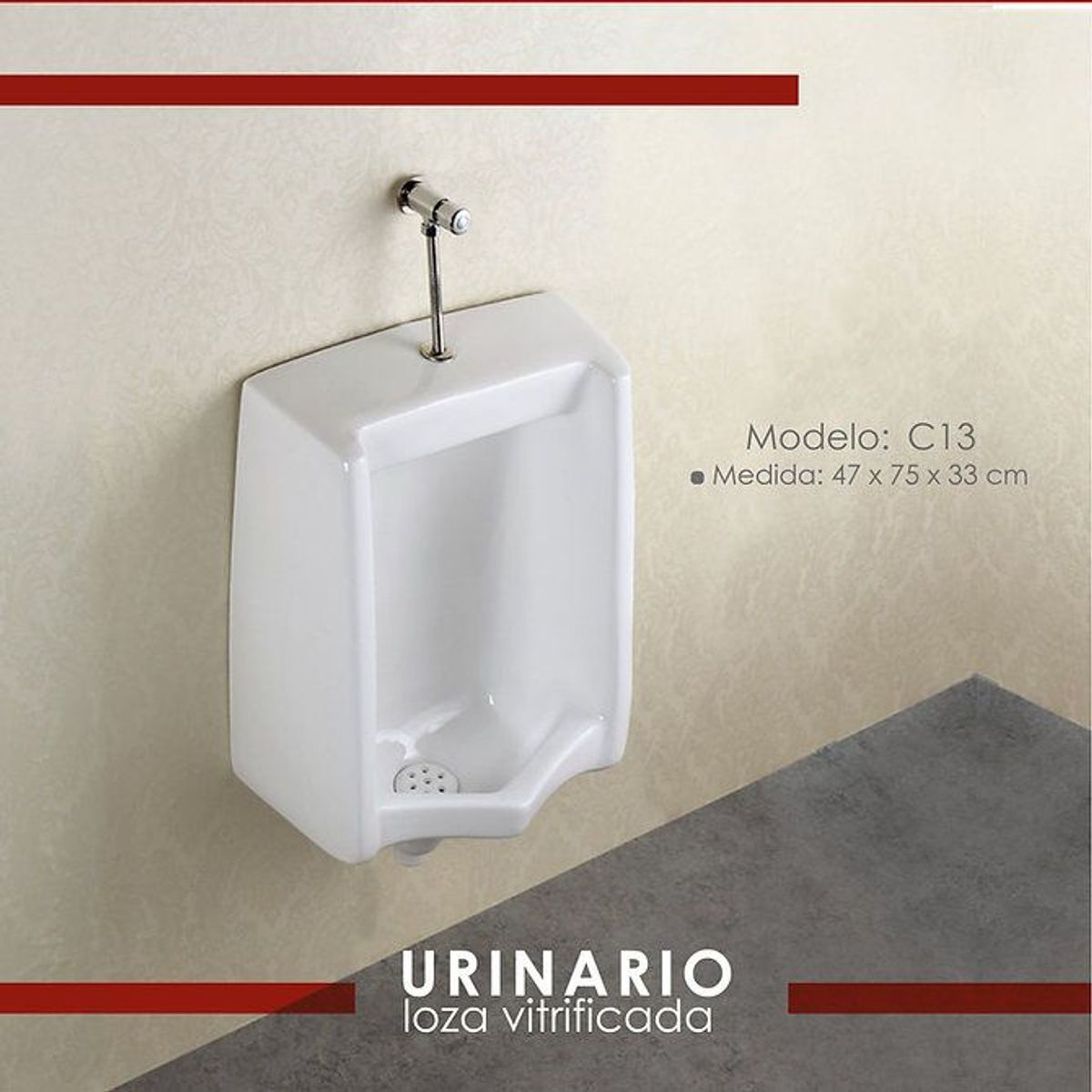 XM - URINARIO BLANCO DE LOZA C13