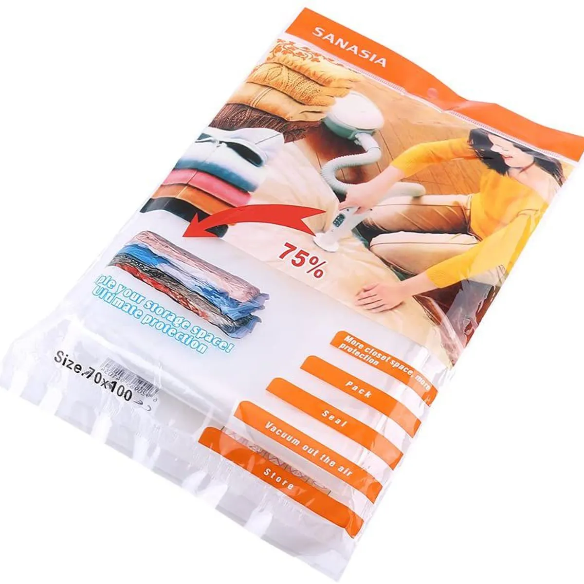 INSPIRA MARKET - Bolsa al vacío 70x100 Pack x6