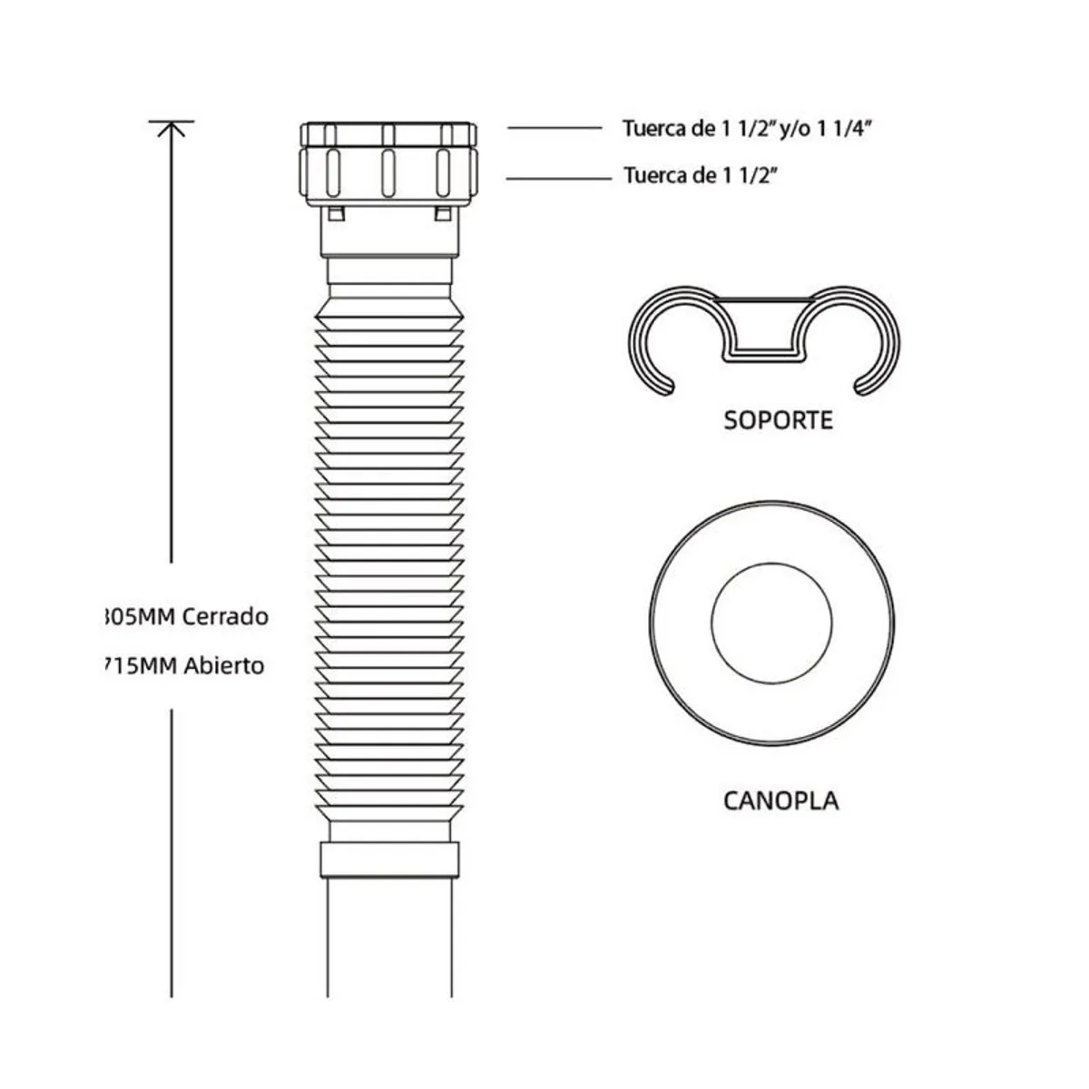 STONE - TRAMPA CORRUGADA UNIVERSAL PVC STONE