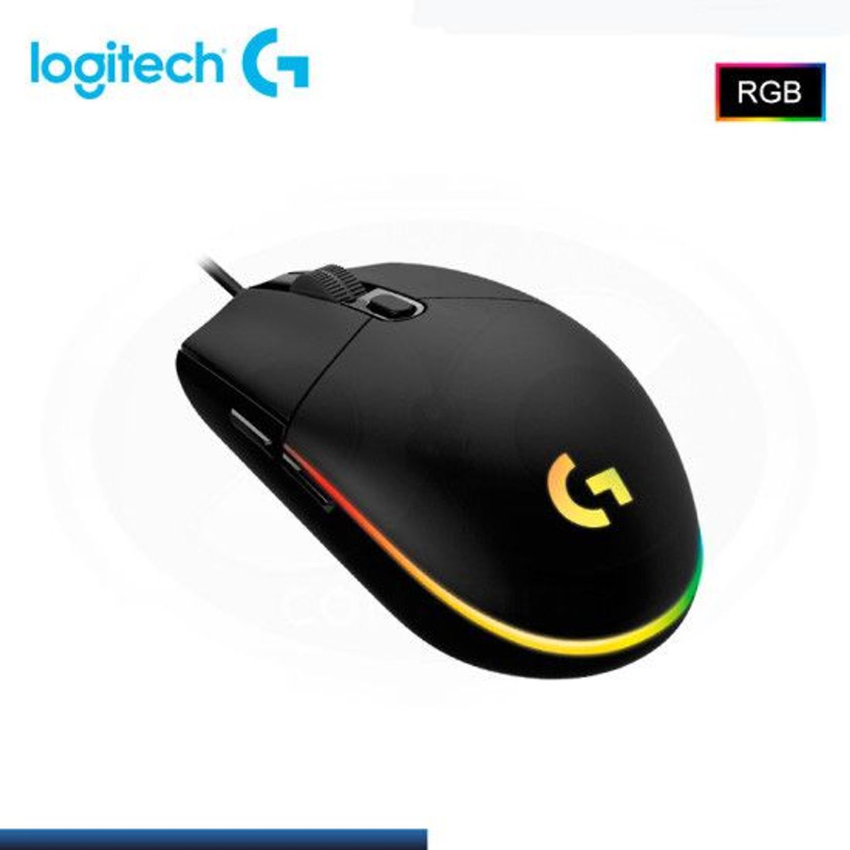 LOGITECH - MOUSE LOGITECH G203 LIGHTSYNC OPTICAL 8000 DPI RGB BLACK