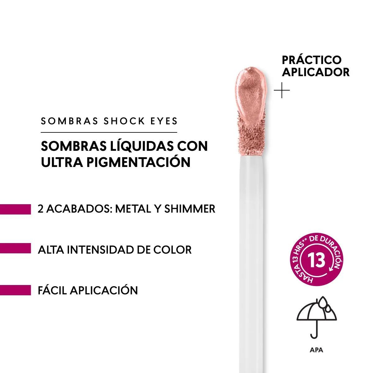 CYZONE - Sombra De Ojos En Gel ROSE Shock Eyes METAL Studio Look