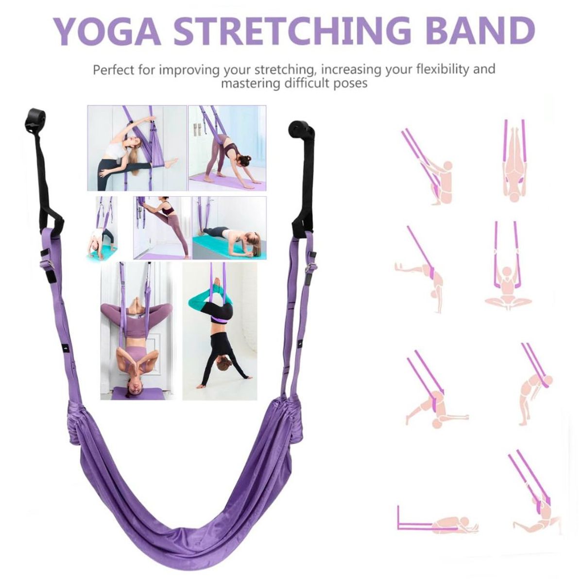 GENERICO - pack Correa estiramiento espalda yoga+mandibula