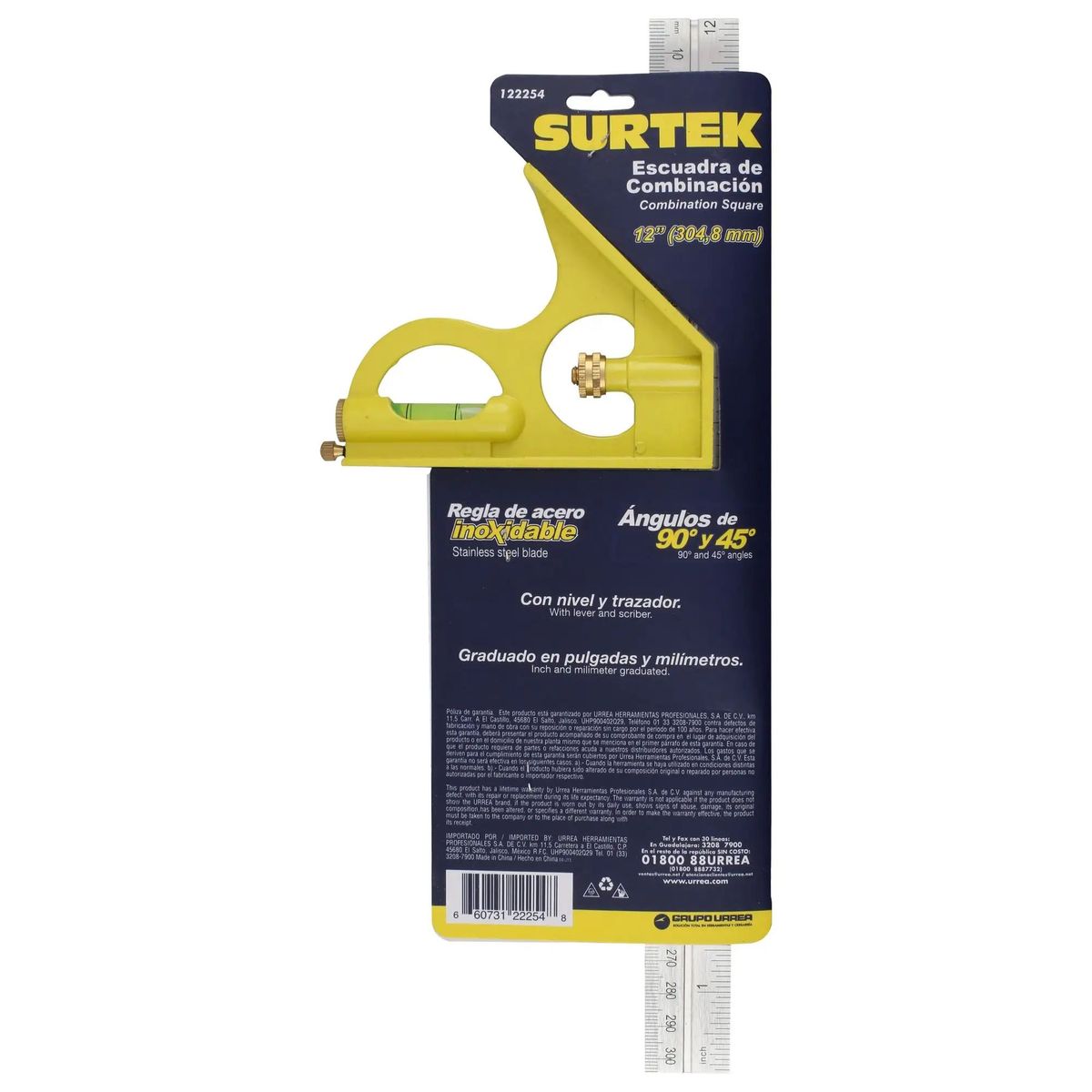 SURTEK - ESCUADRA DE COMBINACION MANGO ZAMAC  12"  SURTEK  - SURT122254