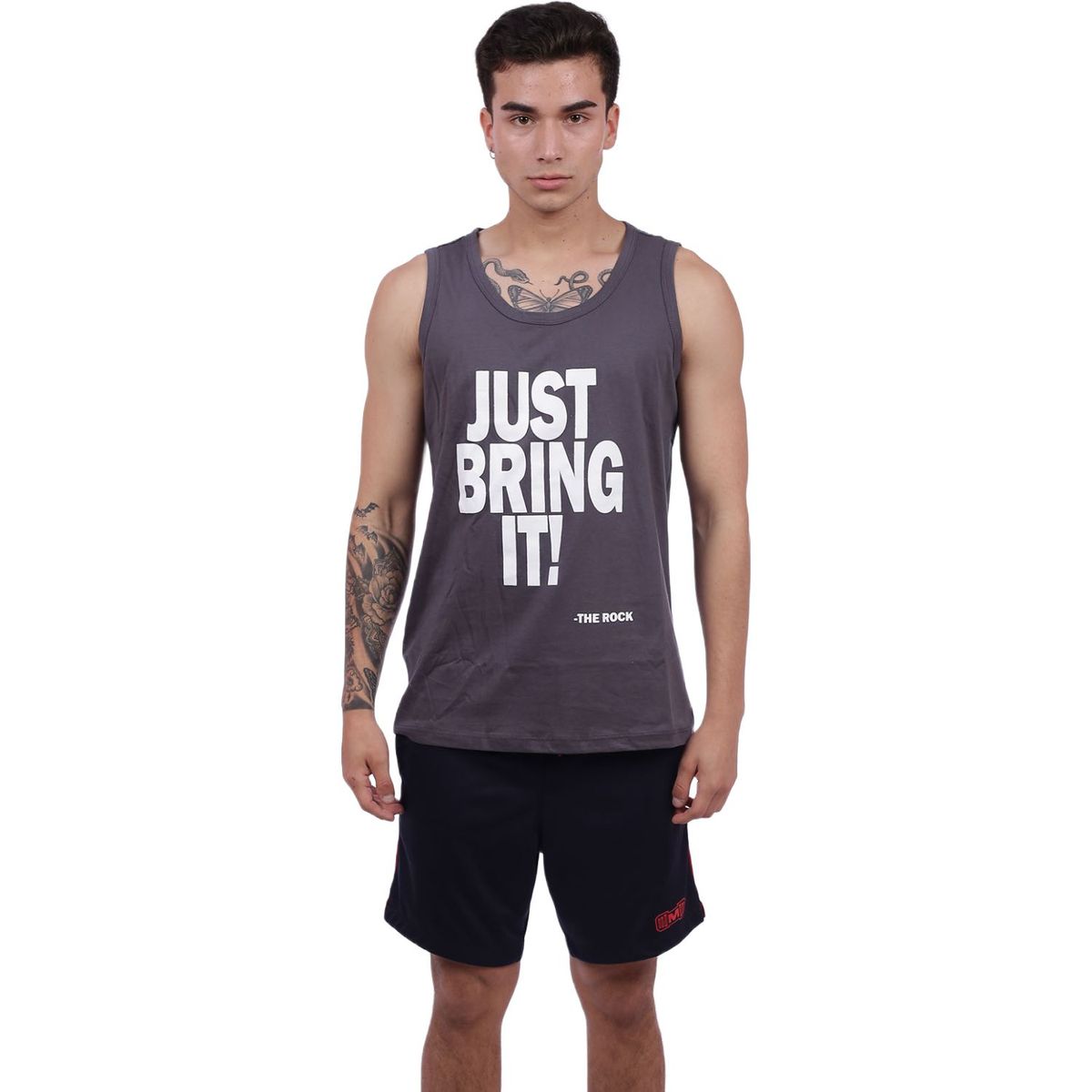 M MUSCLE MUSEUM - Bividi Deportivo Color Gris Just Bring It para Hombre