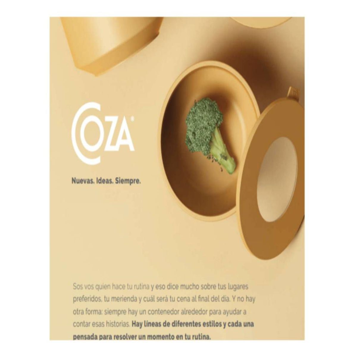 COZA - Papelera Con Tapa 4L Coza Eco Flora Verde