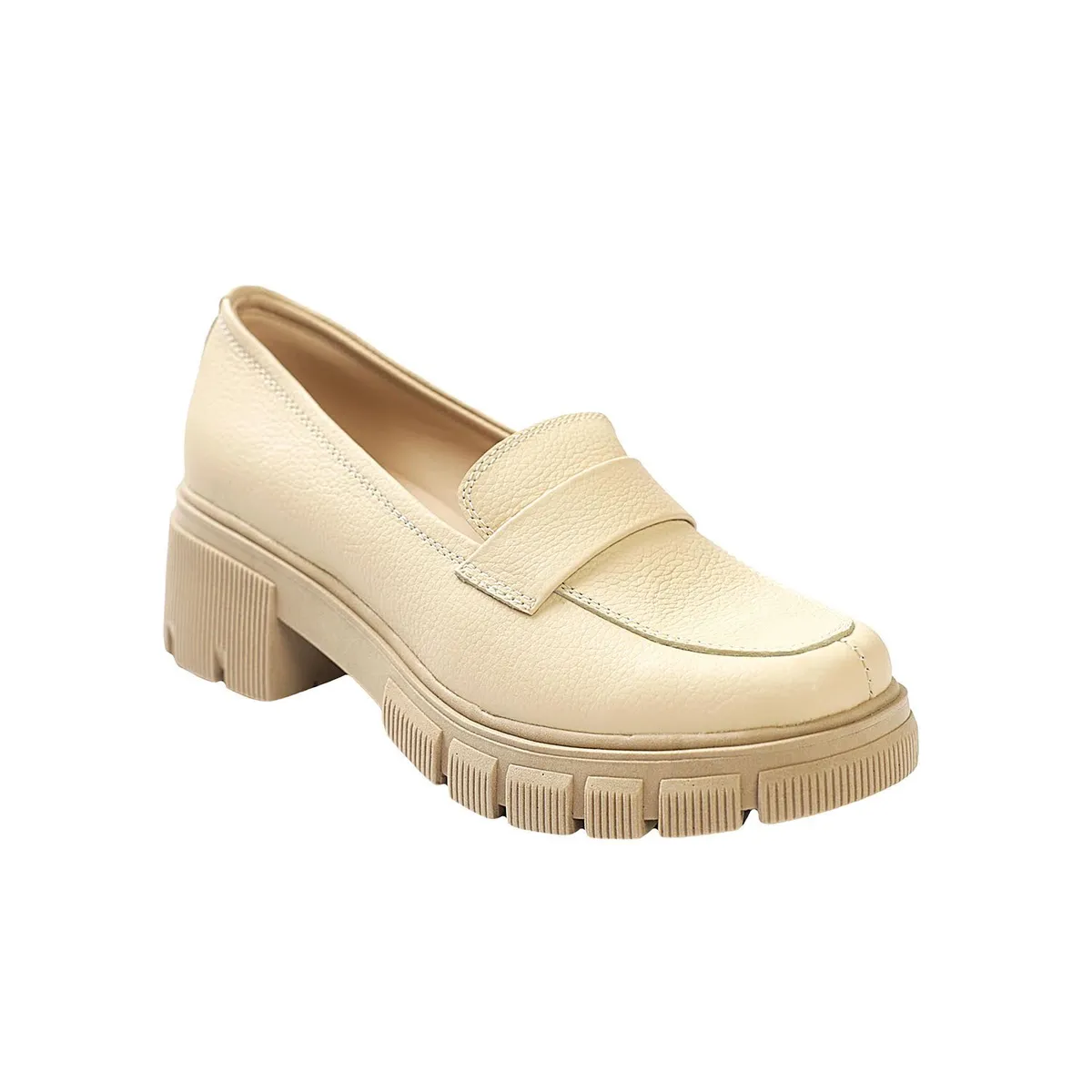 ESTODAS - Mocasines de Cuero Estodas - Alya Nude