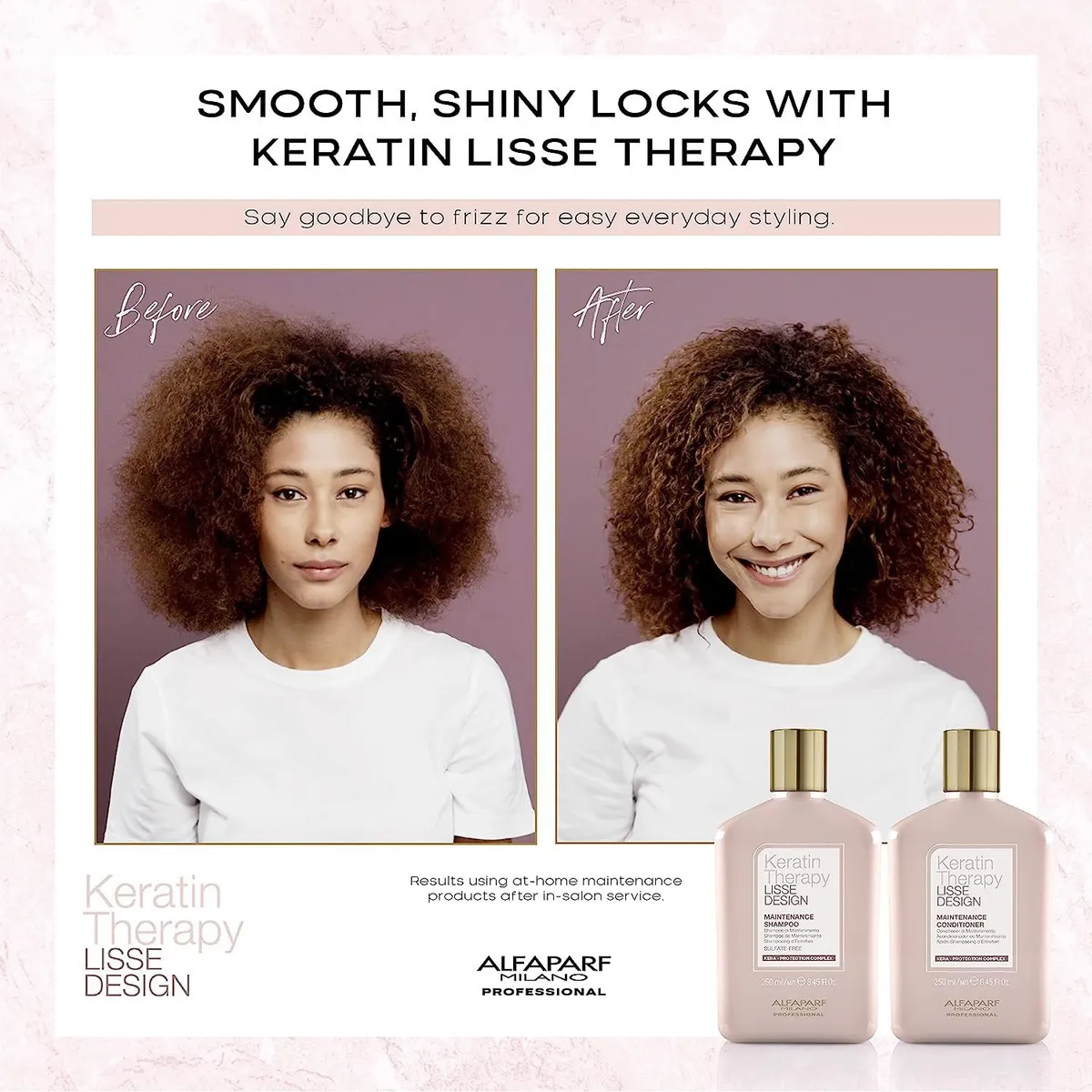 ALFAPARF MILANO - Shampoo Post Alisado + Acondicionador + Sérum Alfaparf Keratin Therapy