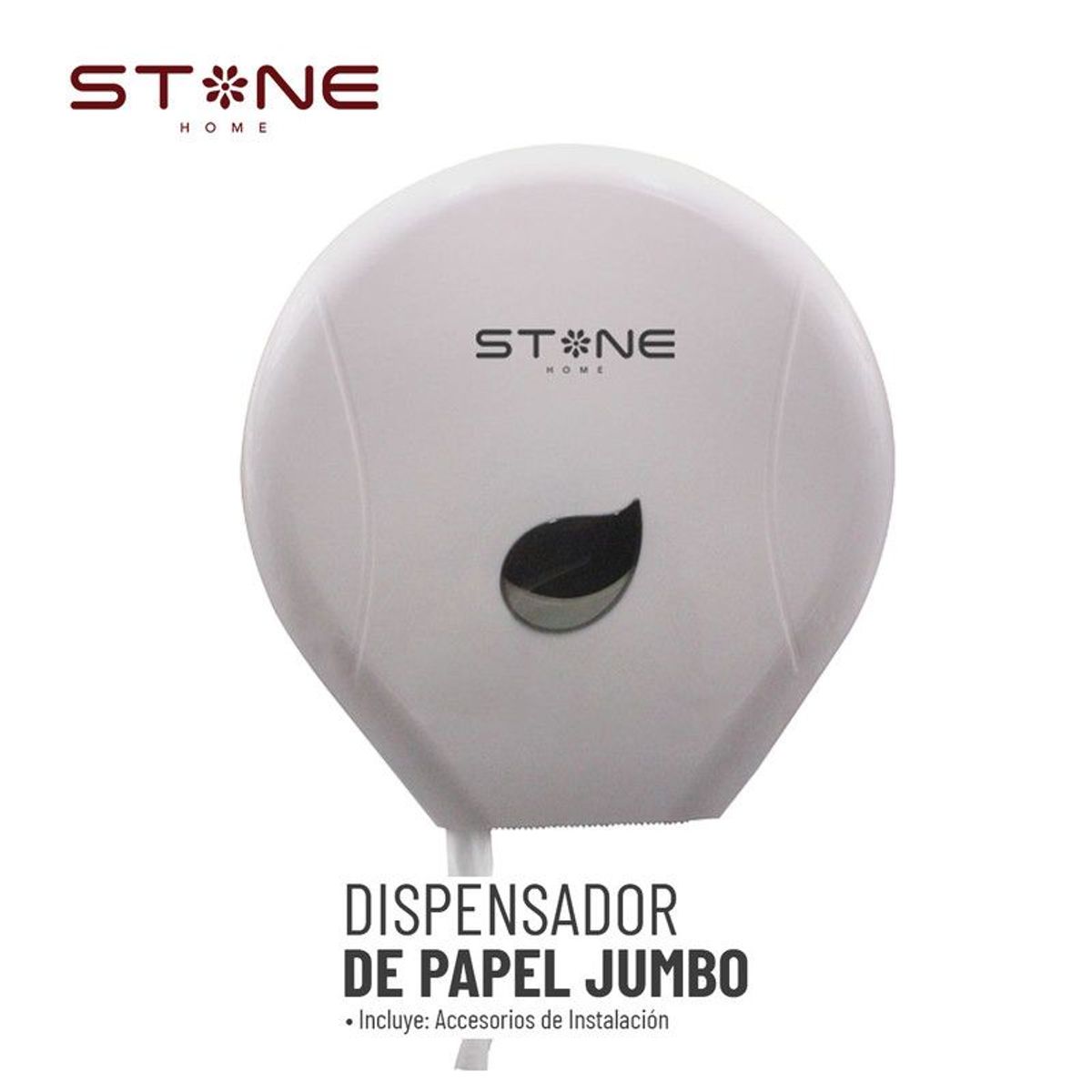 STONE - DISPENSADOR DE PAPEL JUMBO BLANCO LINEA CLERK - STONE