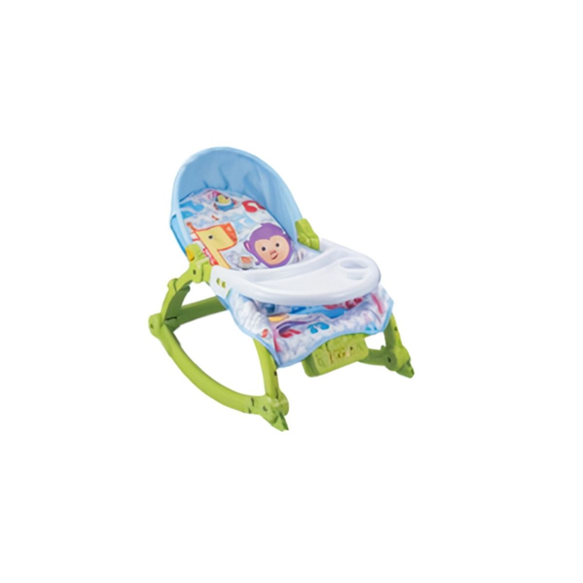 IDEAL - Silla Mecedora Musical ideal con Lámpara y Mesa Verde