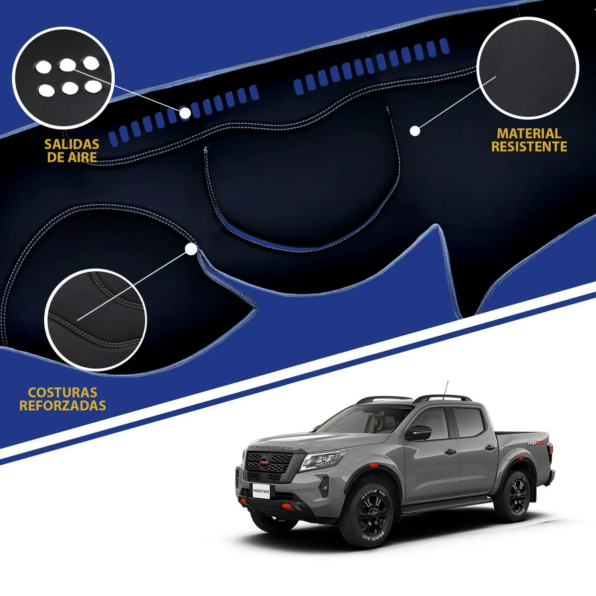 TECGO - PROTECTOR TAPETE PARA TABLERO TIPO NISSAN FRONTIER 2023