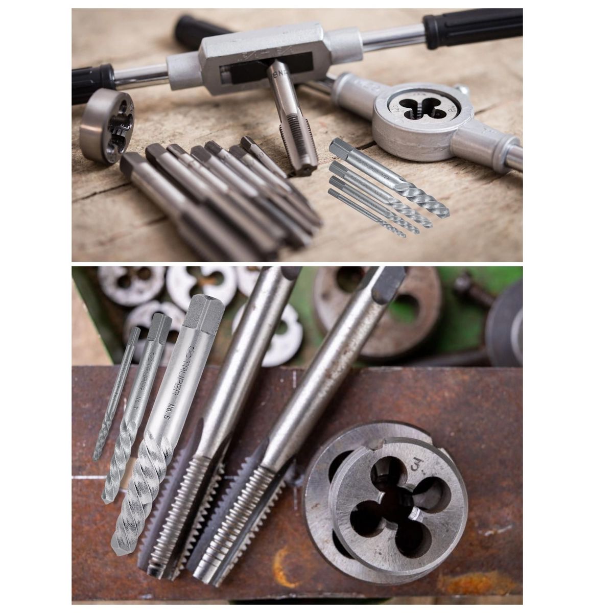 TRUPER - Combo machuelos, tarrajas  39 piezas, 5 extractor de tornillos, 1 afloja todo.