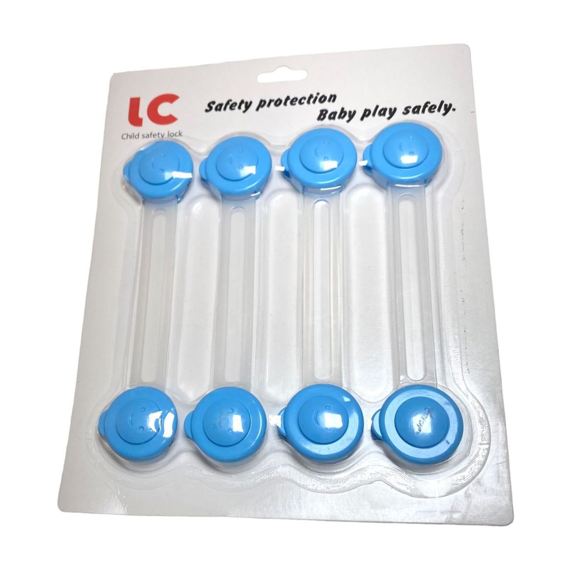 GENERICO - Seguros para Cajones Set x 8 Unds Celeste