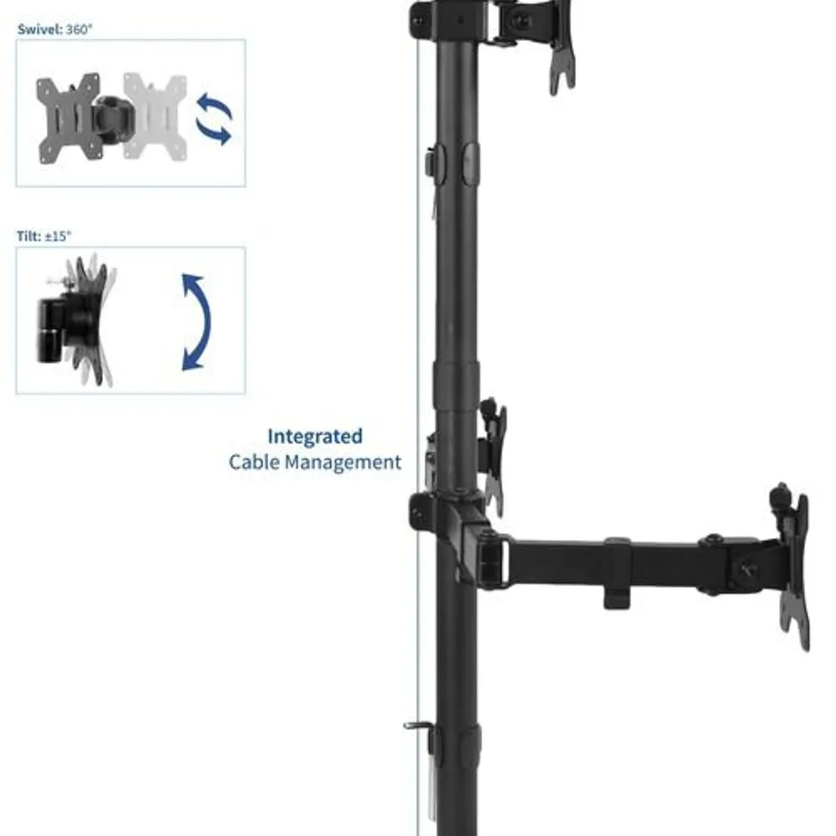 GENERICO - MONTECH - Soporte con Base para 3 Monitores de 13 a 32 pulgadas