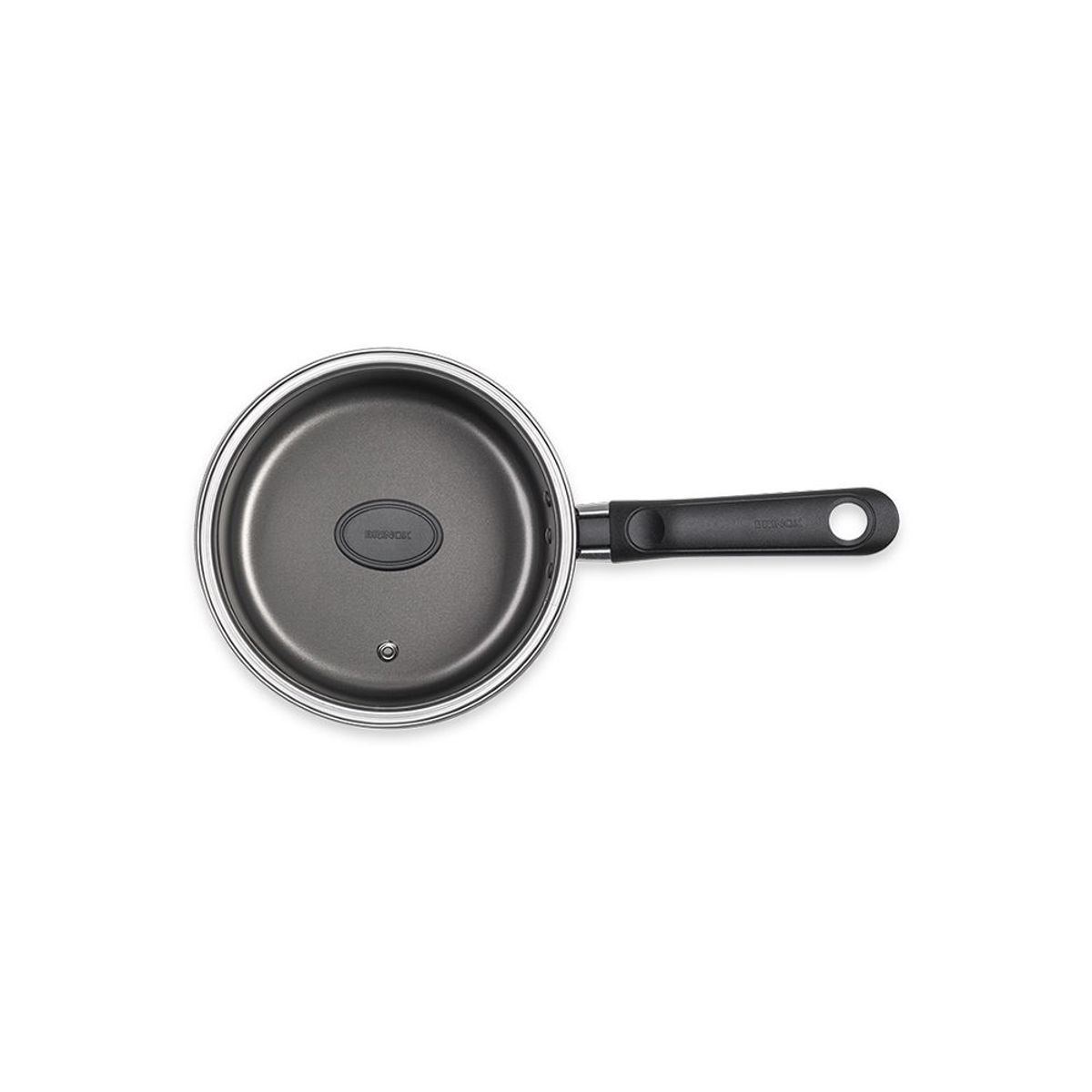 BRINOX - Olla Con Tapa 16cm 1.20L Brinox Garlic Antiadherente Aluminio Rojo