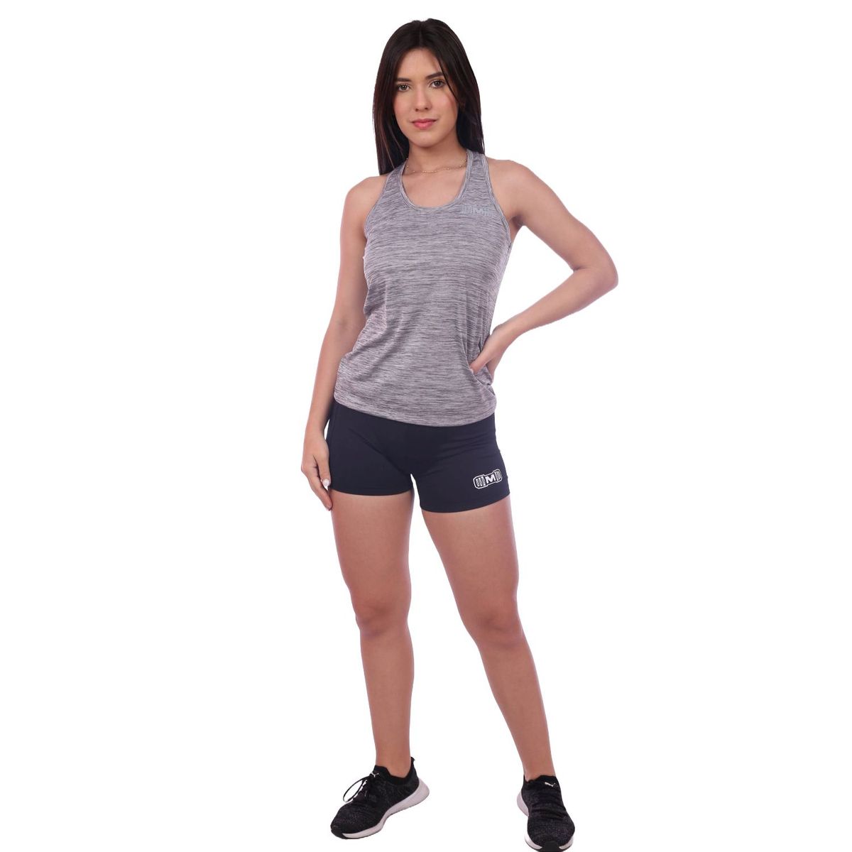 M MUSCLE MUSEUM - Bividi Olímpico Deportivo Color Plomo Jaspeado Para Mujer