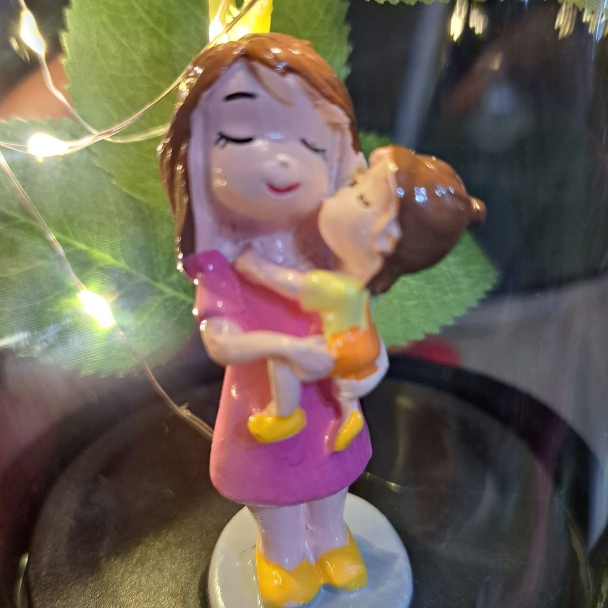 GENERICO - Rosa Eterna Cúpula mamá Similar Rosa Real luz Led rosa