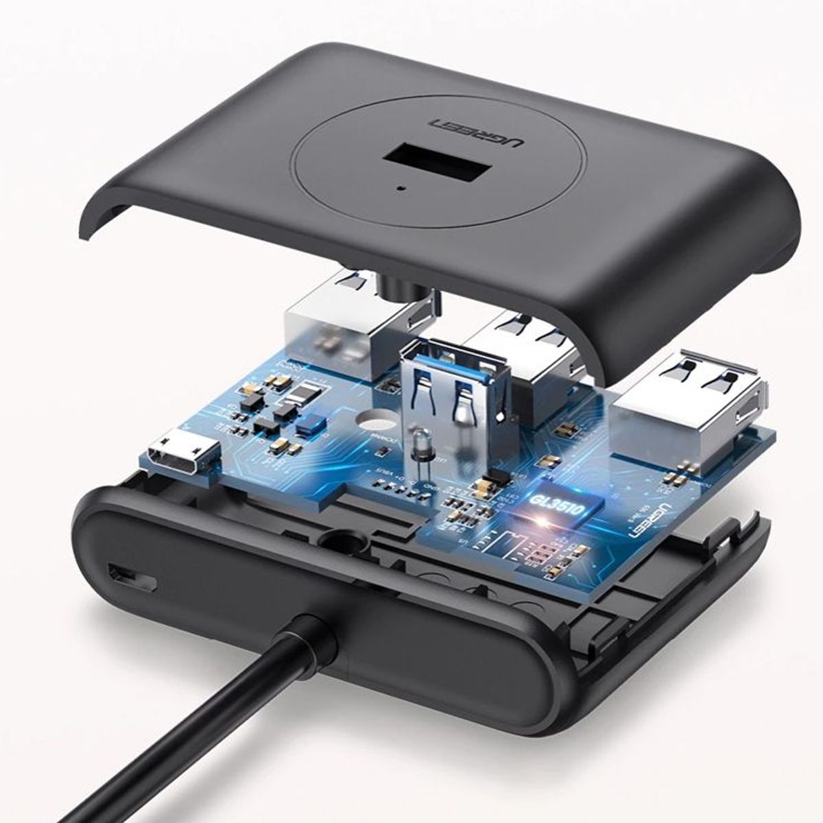 UGREEN - HUB USB-A 3.0 Otg Portable Windows Mac Android (1m) ORIGINAL Pc