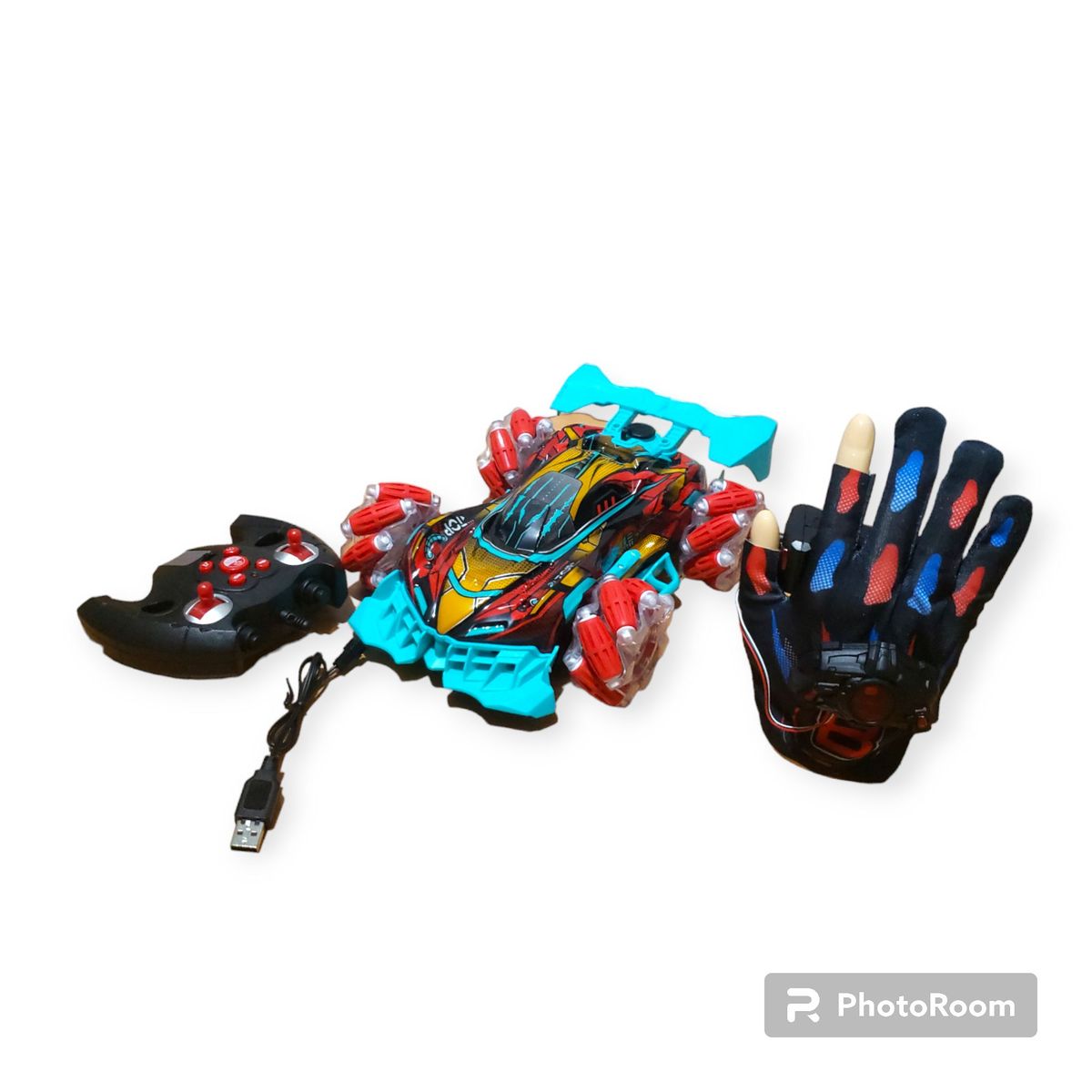 GENERICO - JUGUETE SPRAYCAR CONTROL REMOTO TIPO GUANTE BOTA HUMO 360º