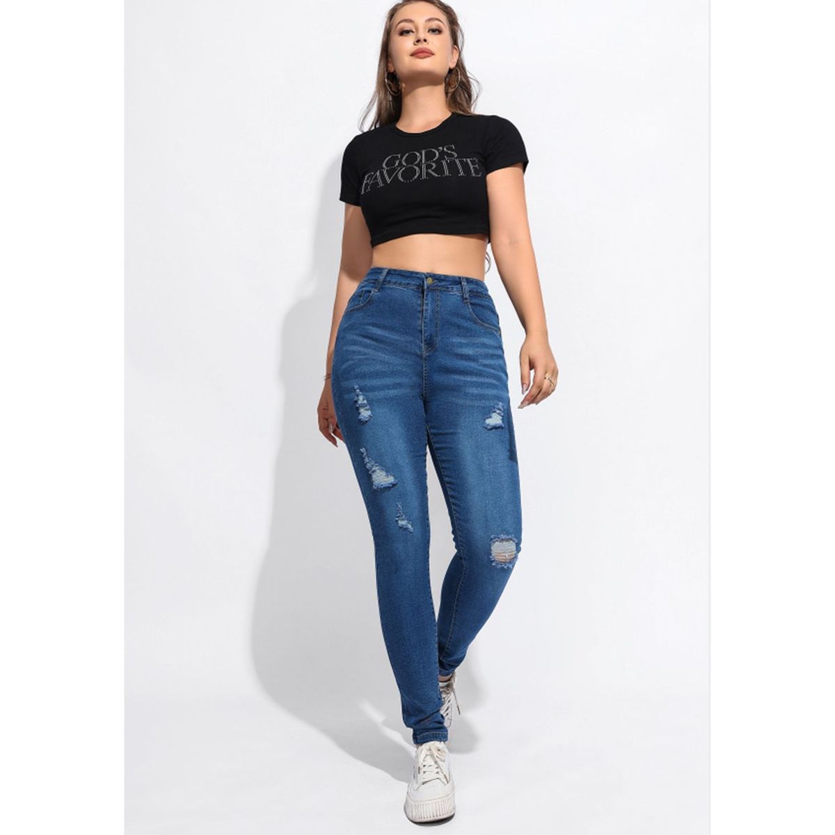 DENISASAA - Jeans slim fit elásticos cómodos pantalones de moda