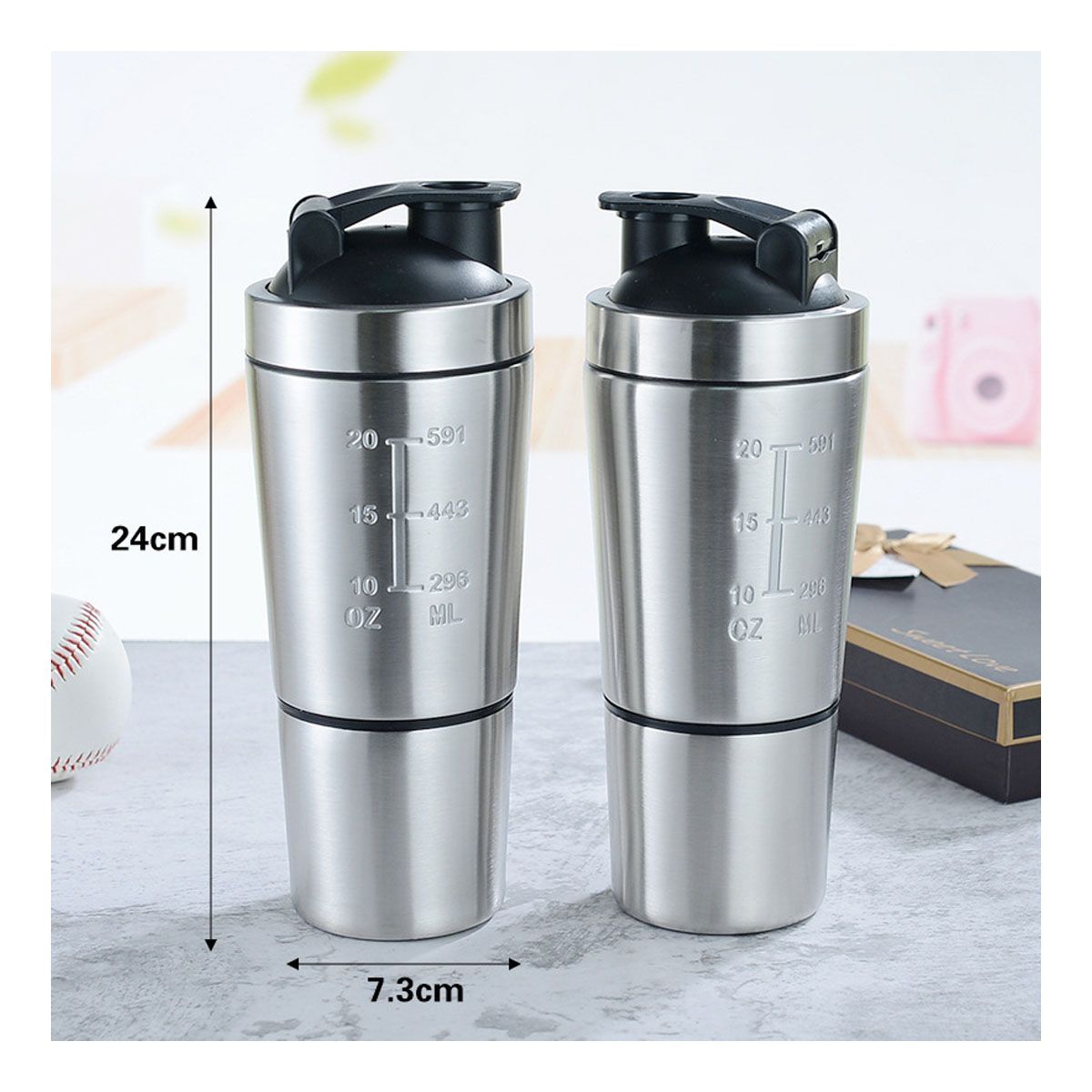 42AROZINA - Taza coctelera de taza de agua de acero inoxidable