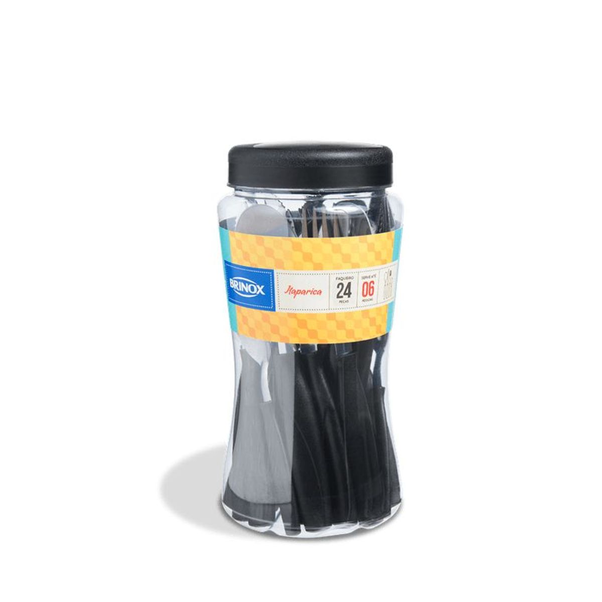 BRINOX - Juego de Cubiertos 24 Piezas Brinox Itaparica Negro