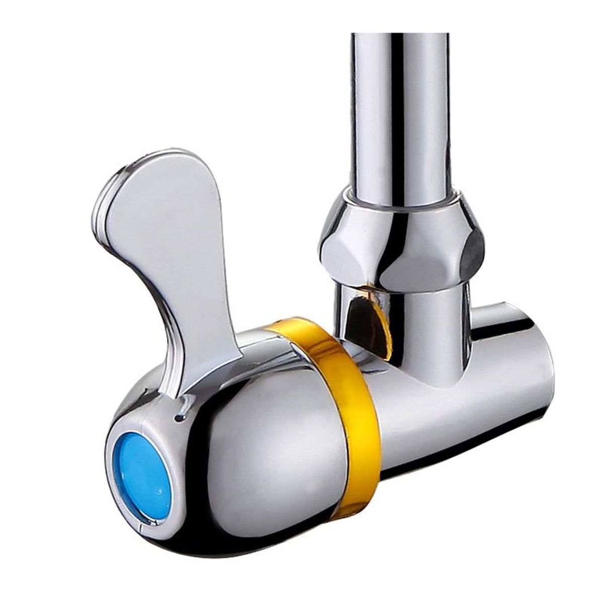 RUMI - LLAVE DE COCINA A LA PARED QORI R-01 CROMADA RUMI