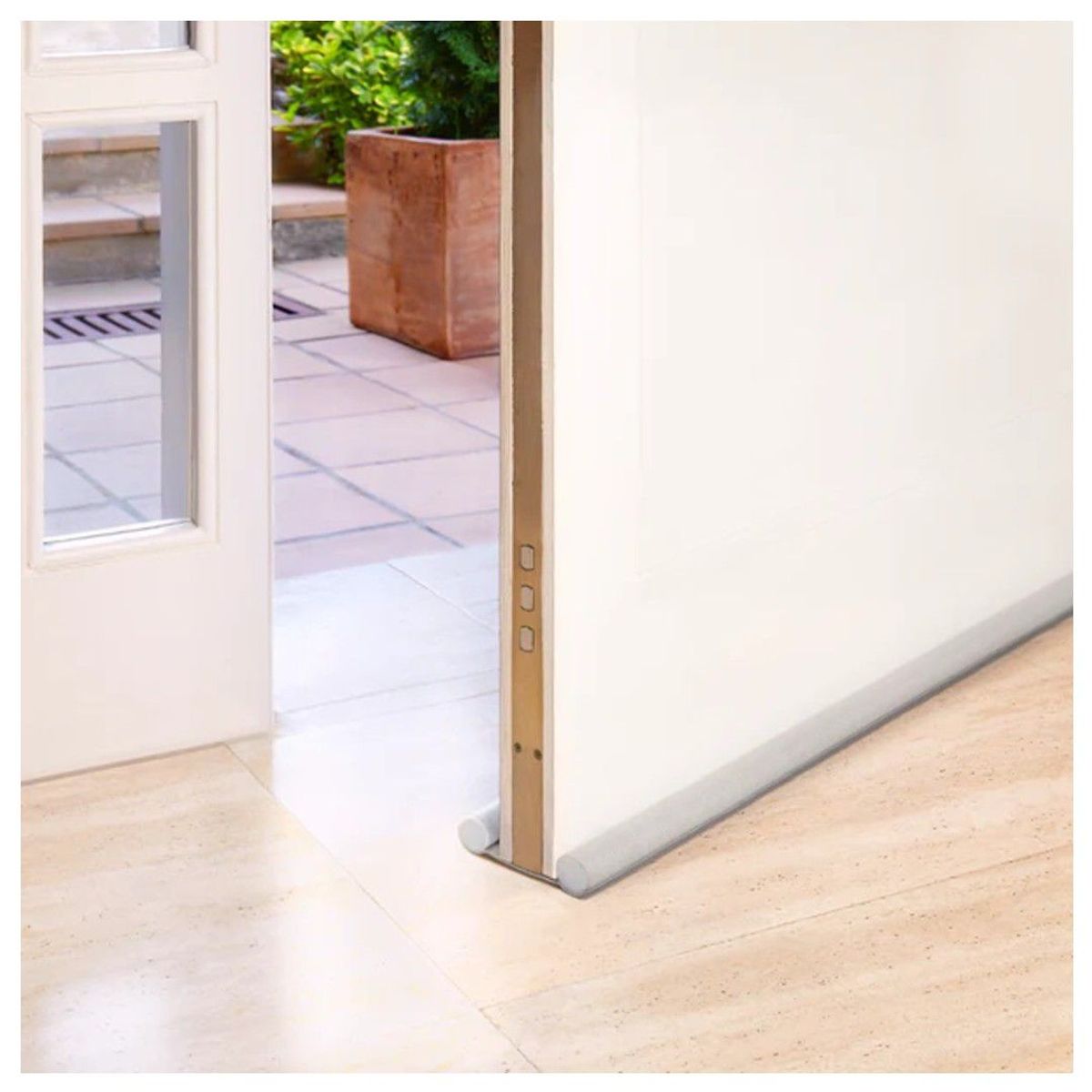 TODO FIT - Burlete Flexible 95cm Protección Sellado de Puerta Gris