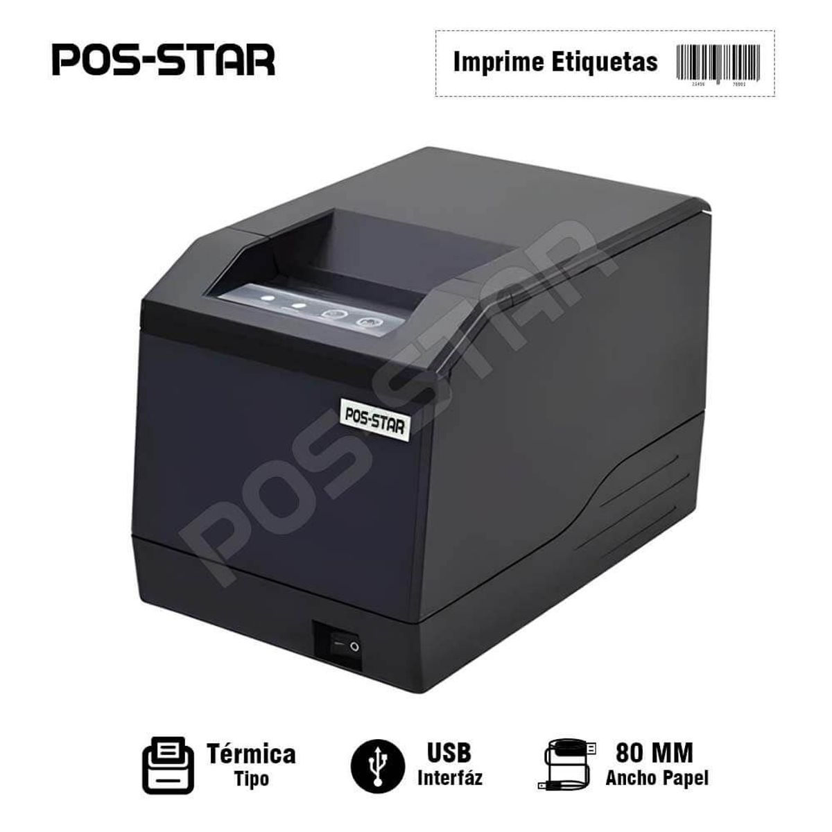 POS STAR - IMPRESORA TERMICA DE ETIQUETAS POS-STAR  WP80B 80MM