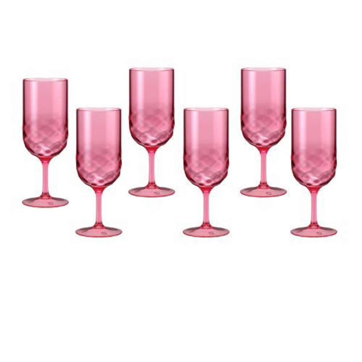 COZA - Set x6 Copas Acrílico 350ml Coza Wave Rosa