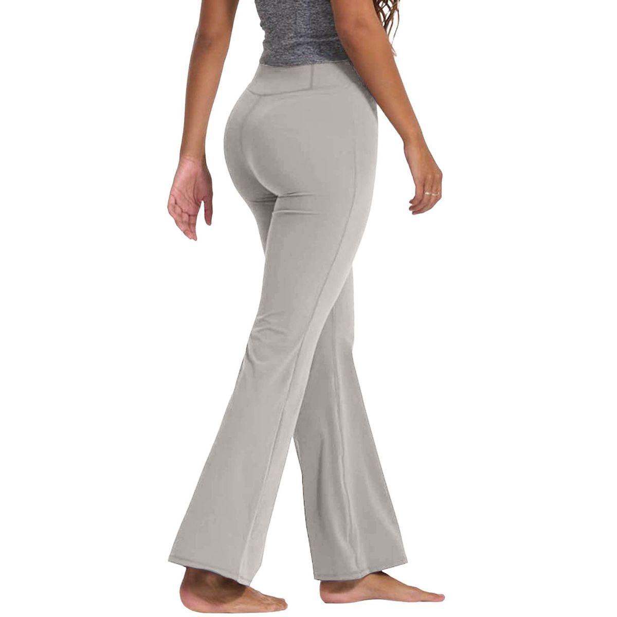 ZIMRAHYG - Pantalones de fitness de piernas anchas elásticas femeninas