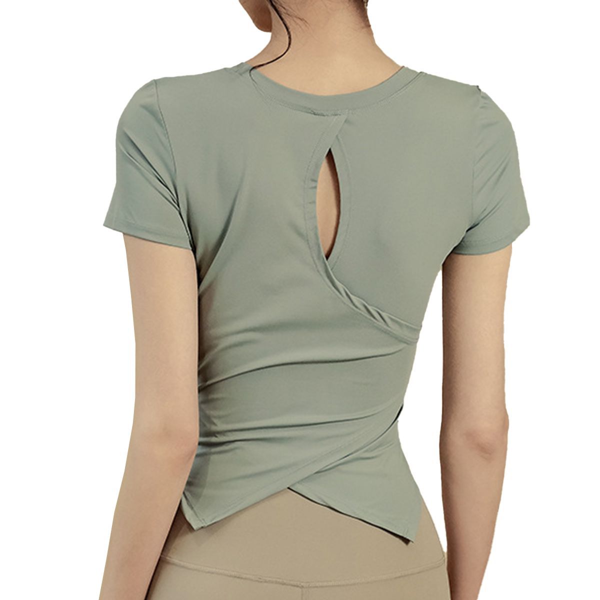 ZIMRAHYG - Ropa de yoga de manga corta seca rápidamente gimnasio